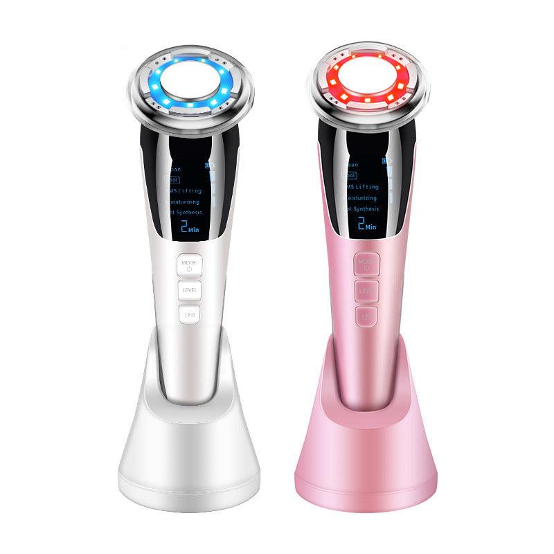 Ultrasonic LED Photon Vibration Light Therapy Massage Apparatus Micro-current Beauty Apparatus - Beauty Lifts Her